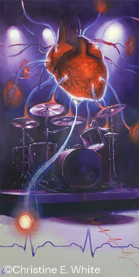 Christine White, Art - Rhythm Connection, 24x12, oil